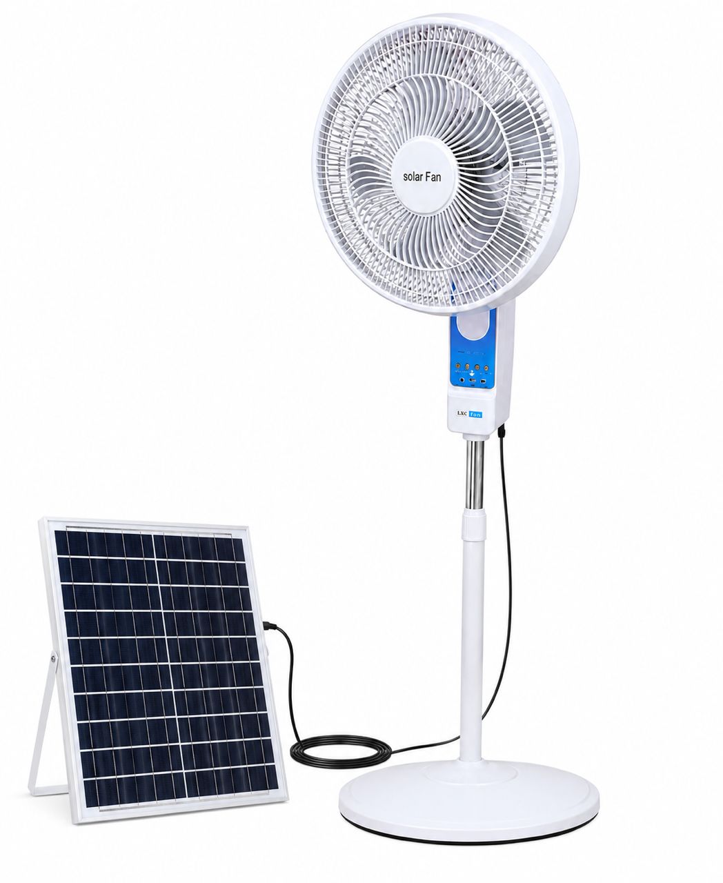 Solar Rechargeable Fan with Solar Panel